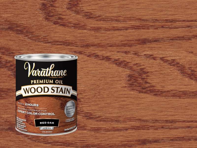 Varathane Premium Wood Stain for red oak appearance